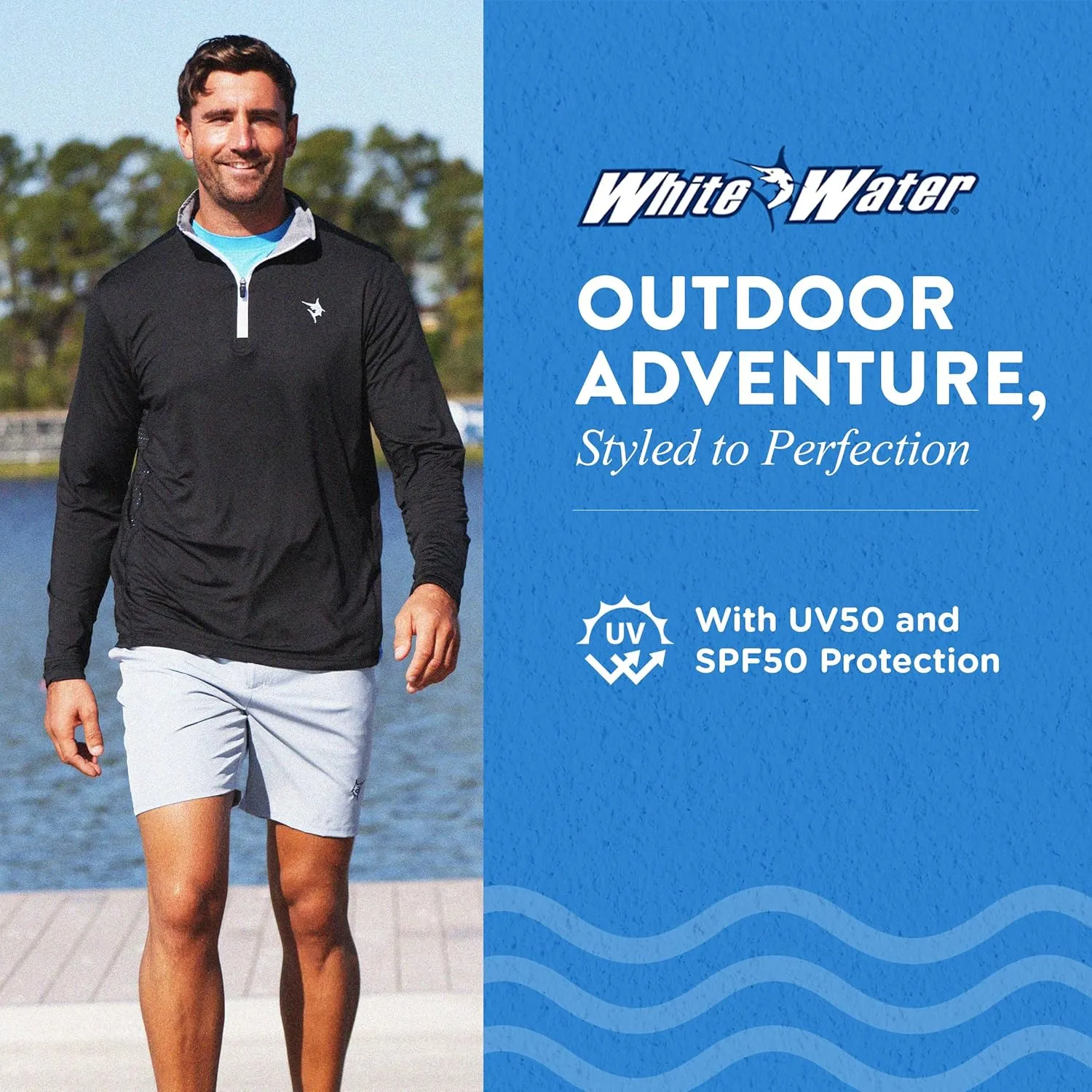 White Water Monterey Light Weight Performance 1/4 Zip Pullover