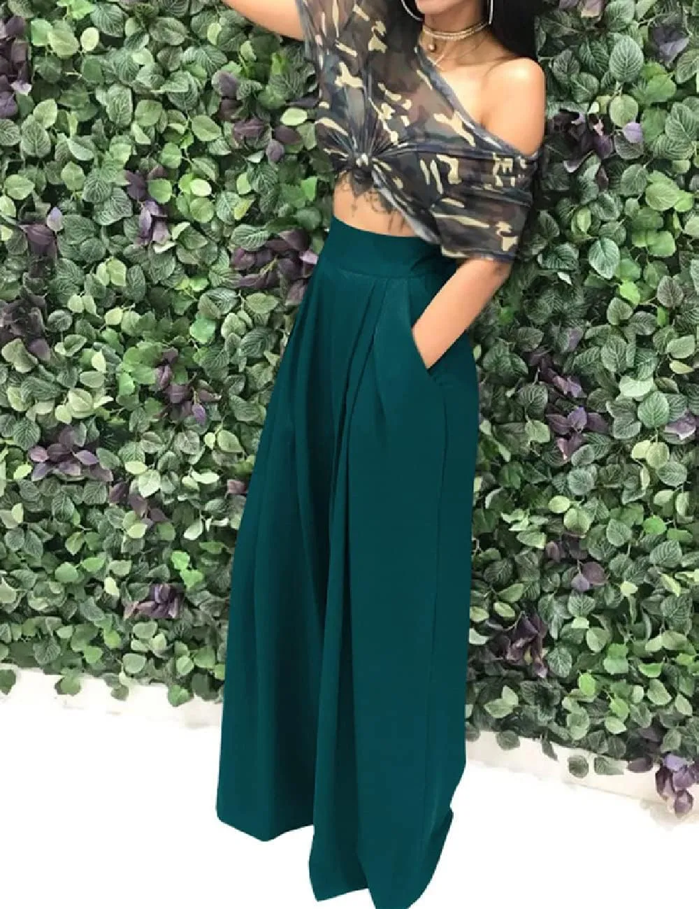 Wide Leg Palazzo Pants for Women, High Waist Business Casual Lounge Pants