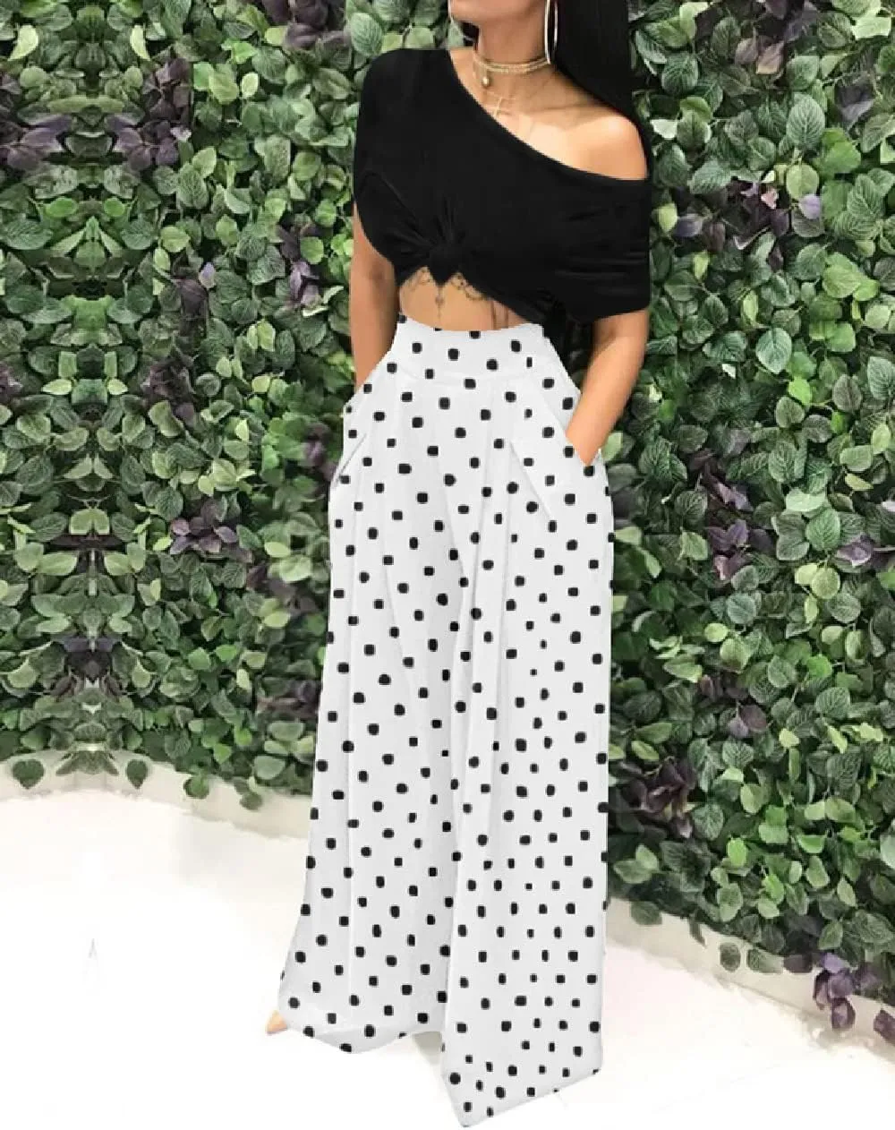 Wide Leg Palazzo Pants for Women, High Waist Business Casual Lounge Pants