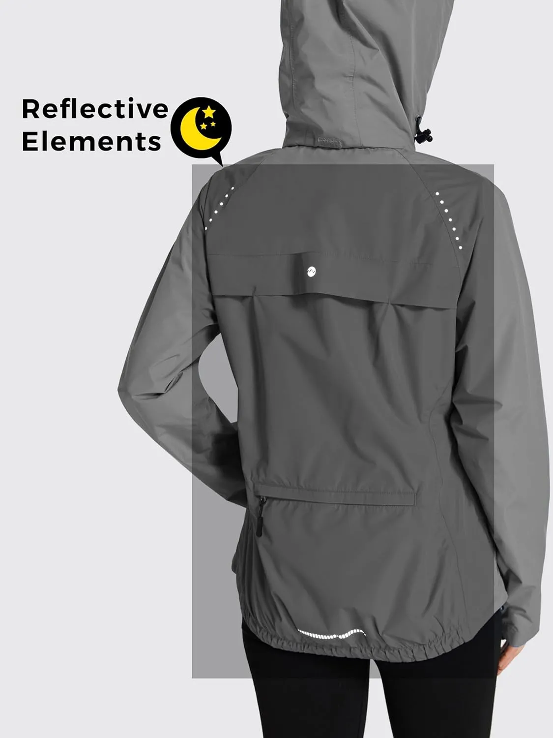 Willit Women's Cycling Running Jackets Rain Windproof Jackets Lightweight Windbreaker Bike Hiking Jacket Packable Hooded