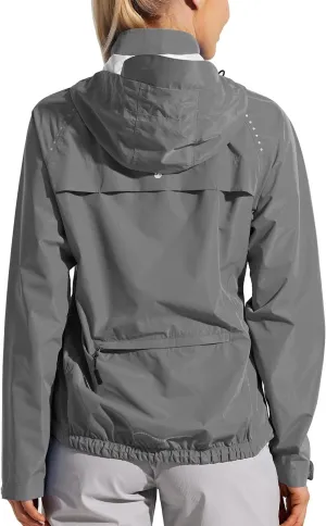 Willit Women's Cycling Running Jackets Rain Windproof Jackets Lightweight Windbreaker Bike Hiking Jacket Packable Hooded