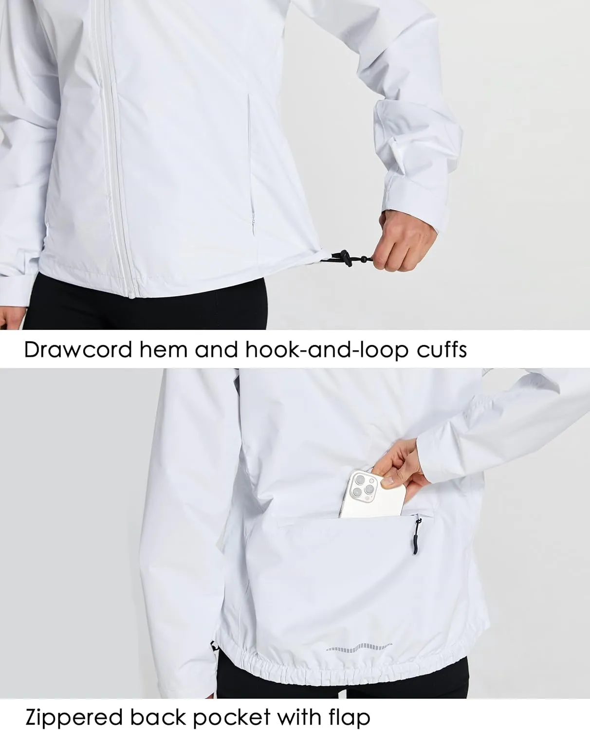 Willit Women's Cycling Running Jackets Rain Windproof Jackets Lightweight Windbreaker Bike Hiking Jacket Packable Hooded