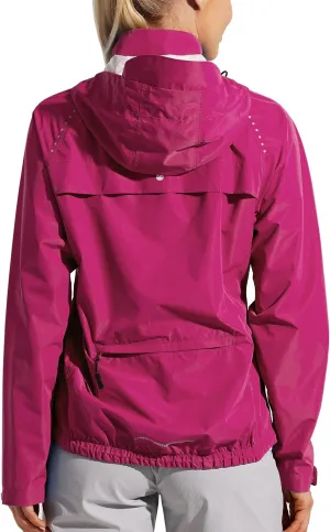 Willit Women's Cycling Running Jackets Rain Windproof Jackets Lightweight Windbreaker Bike Hiking Jacket Packable Hooded