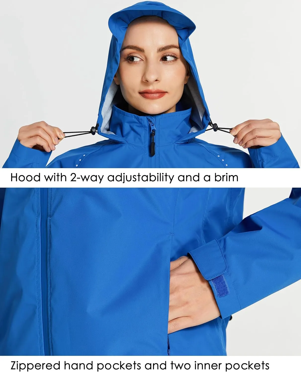 Willit Women's Cycling Running Jackets Rain Windproof Jackets Lightweight Windbreaker Bike Hiking Jacket Packable Hooded
