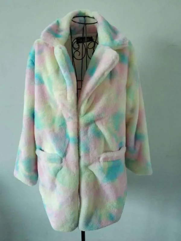 Winter Daily Regular Stand Long Faux Fur Coats