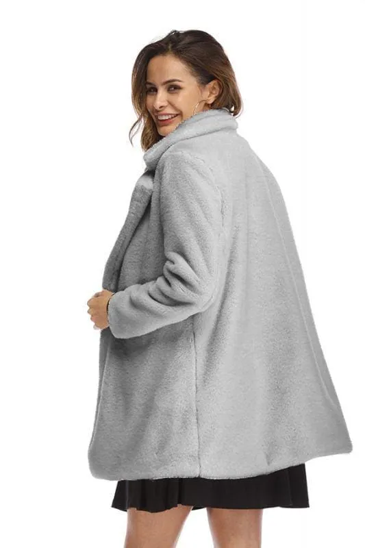 Winter Daily Regular Stand Long Faux Fur Coats