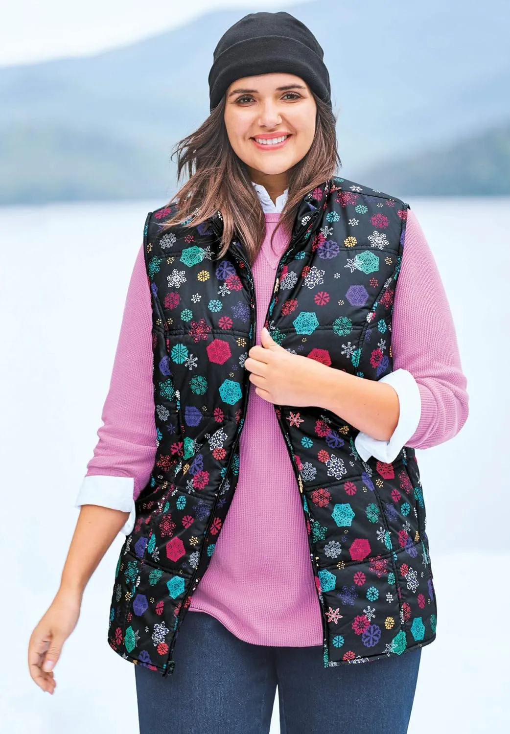 Woman Within Plus Size Quilted Vest