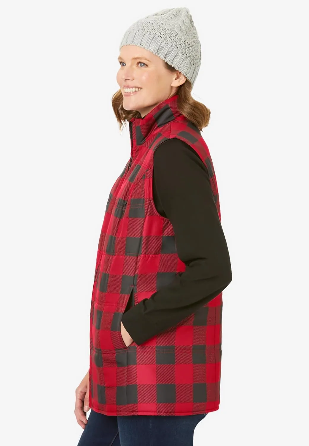 Woman Within Plus Size Quilted Vest