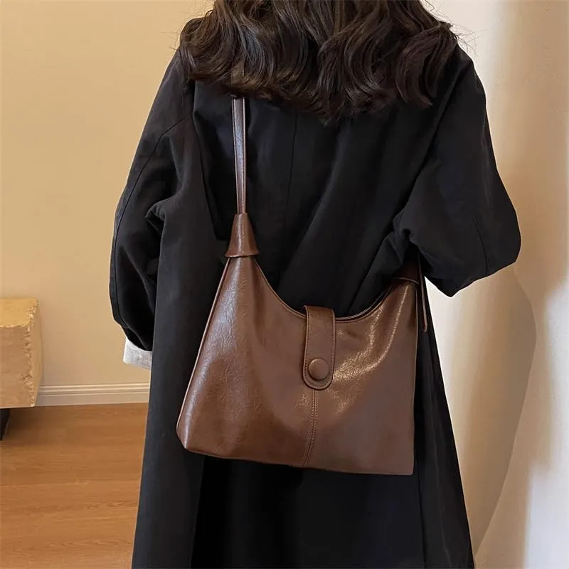 Women Bucket Shoulder Bag Large Capacity Crossbody Style with Drawstring Closure and Sleek Minimalist Design for Daily Use
