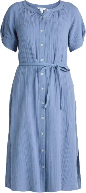 Women Dresses Summer Dress Womens and Womens Plus Cotton Double Cloth Midi Dress